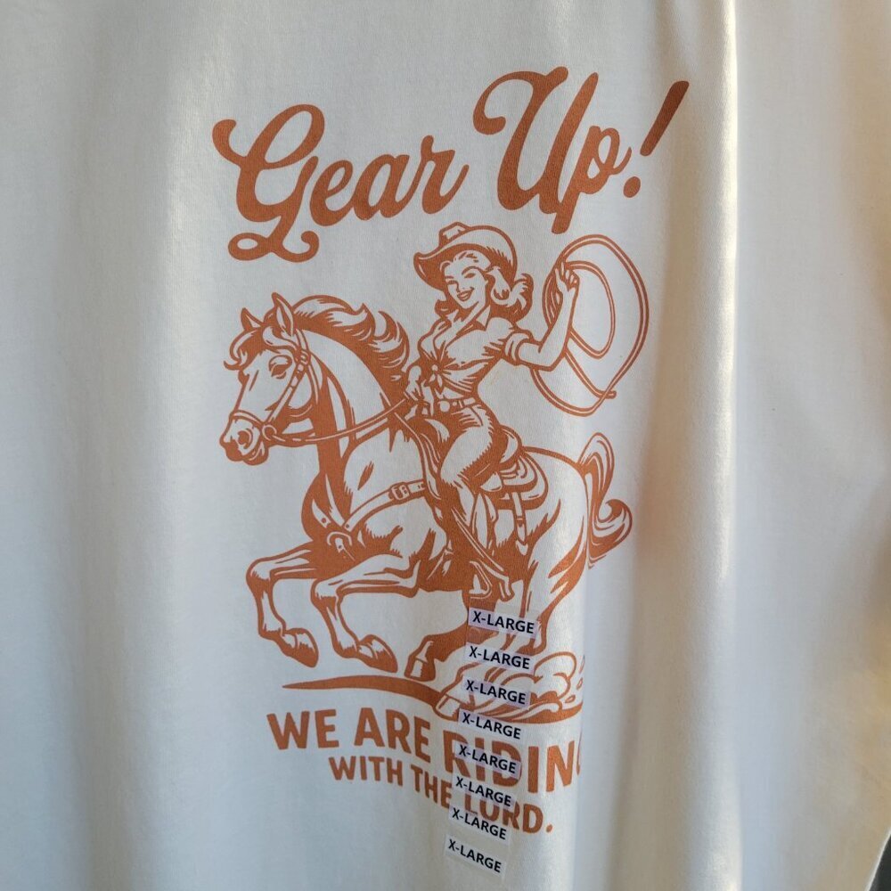 Women’s s Gear Up Western Wear Color Comfort Wear T-Shirt (Size: XL) - Picture 3 of 11